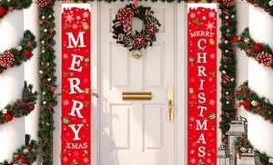 Merry Christmas Banner Door Decoration