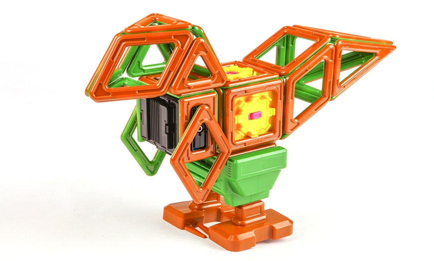 Image 11: Magformers 81-piece Dinosaur Set