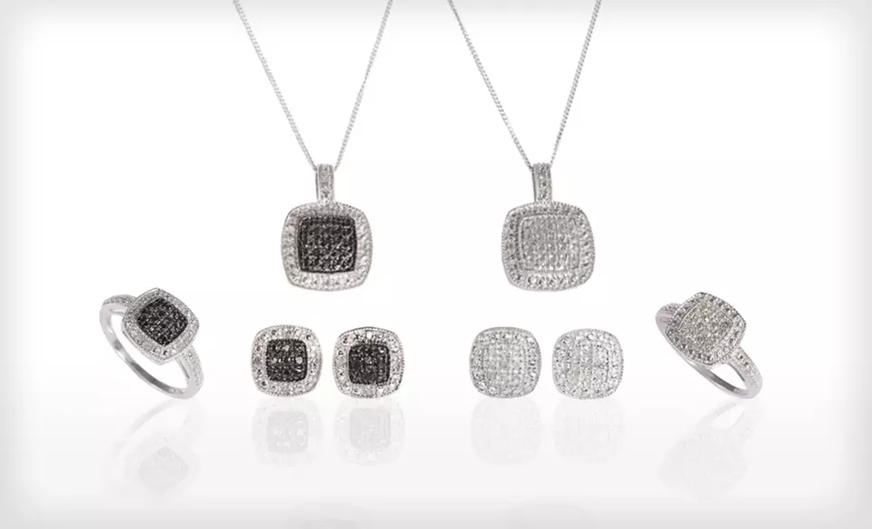 $19 for Squared Diamond Jewelry ($129 List Price). 16 Options Available. Free Shipping and Free Returns. - Primary Image