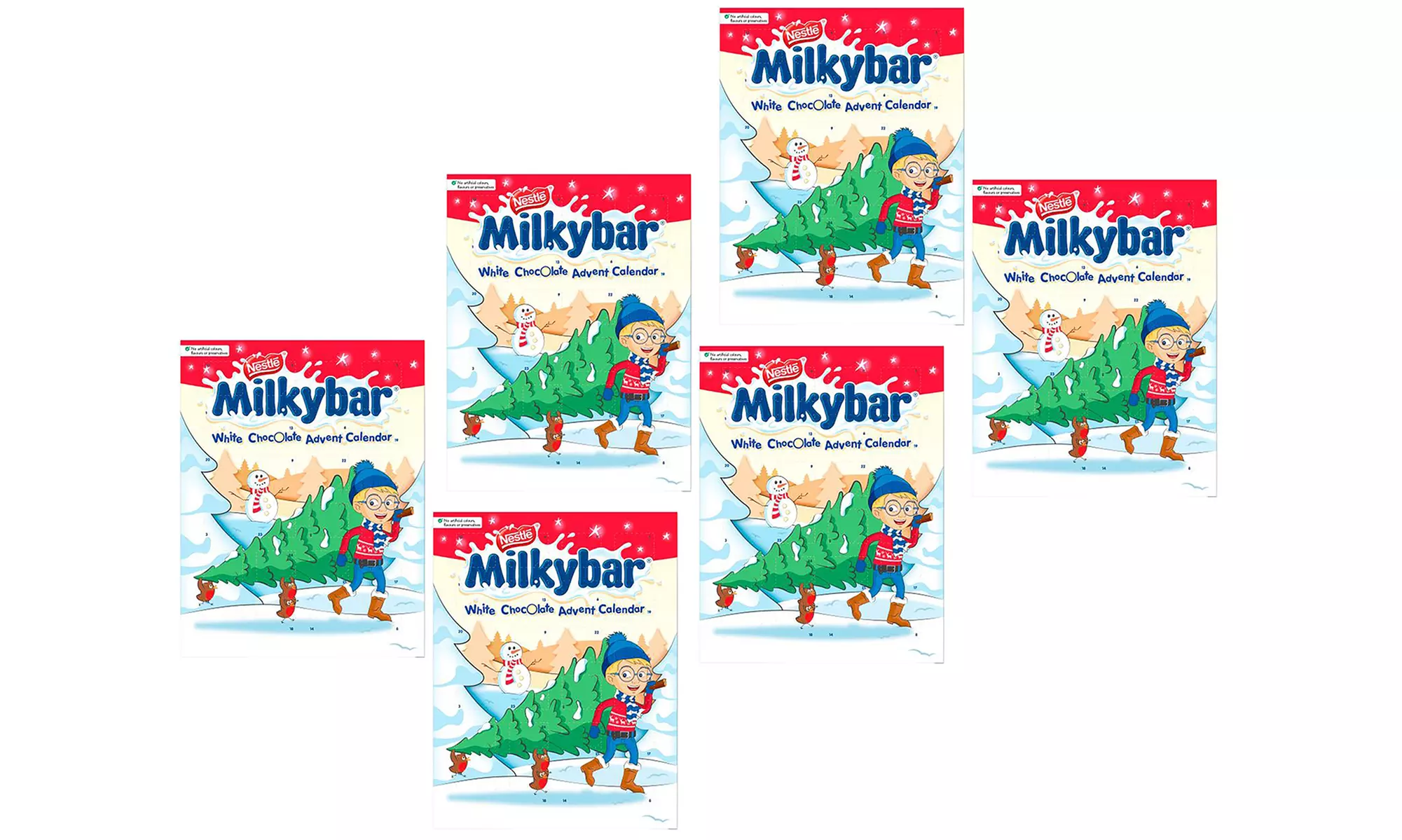 Two, Four or Six Boxes of Nestle  Milkybar White Chocolate Advent Calendar 85g - Second Medium