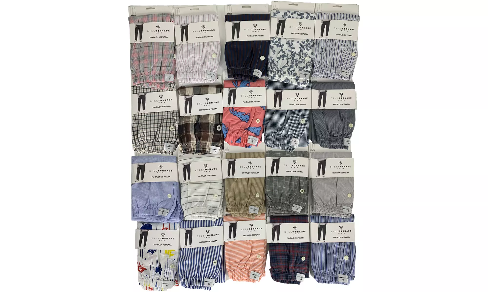 Set di 3 pantaloni da pigiama Bill Tornade, disponibile dalla M alla XXL