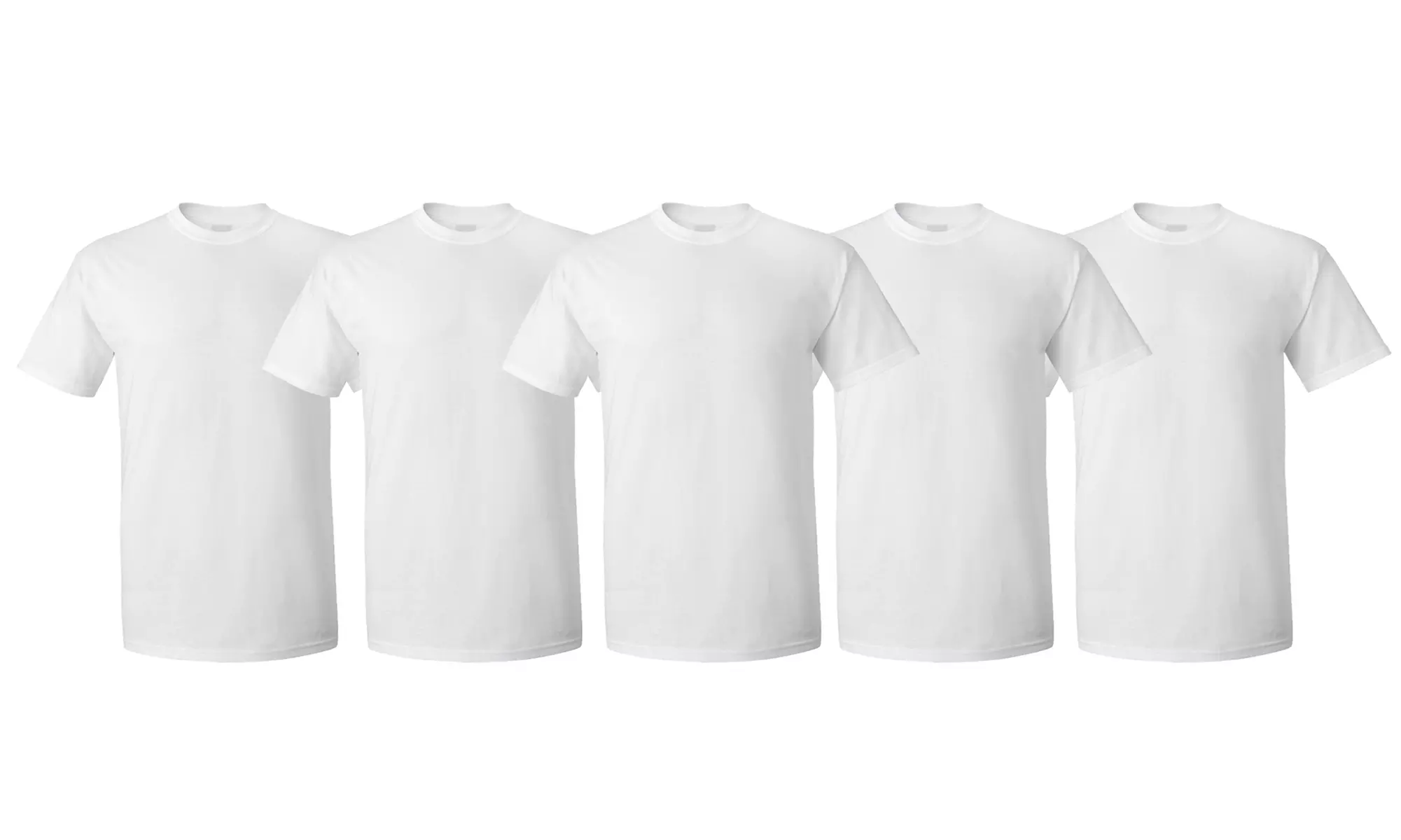 Men's 100% Cotton T-Shirt (5-Pack; S-3XL) - Second Medium