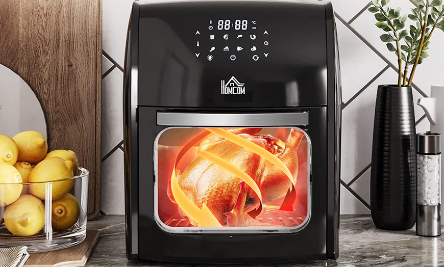 Image 2: HOMCOM Digital Air Fryer 12L