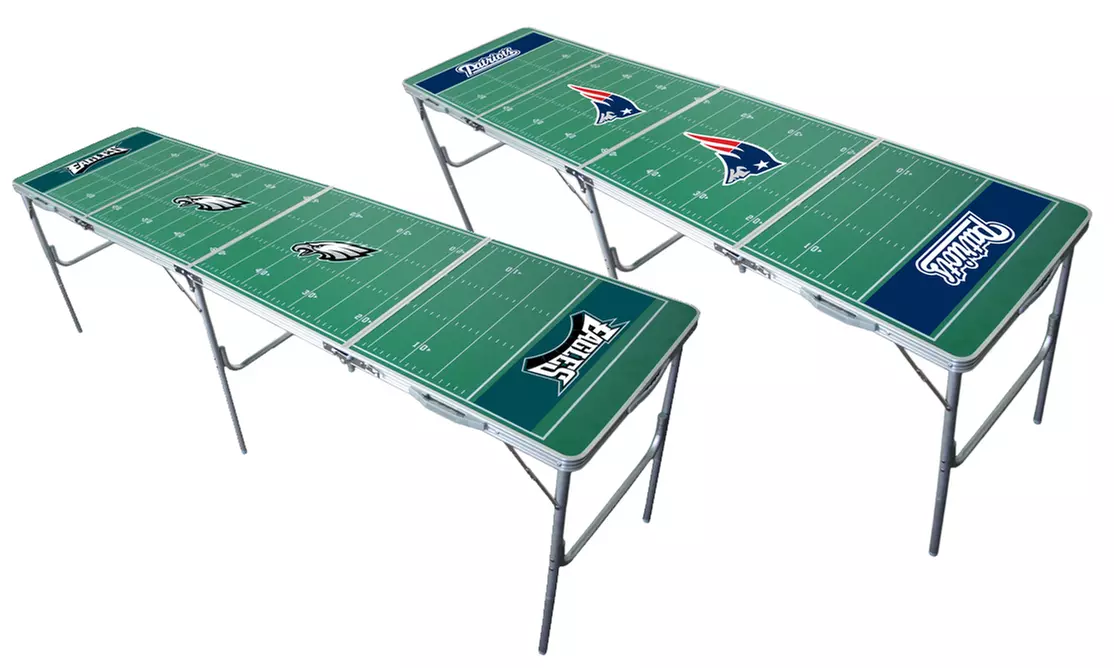 Wild Sports NFL 2'x8' Lightweight Football Field Tailgate Table - Primary Image