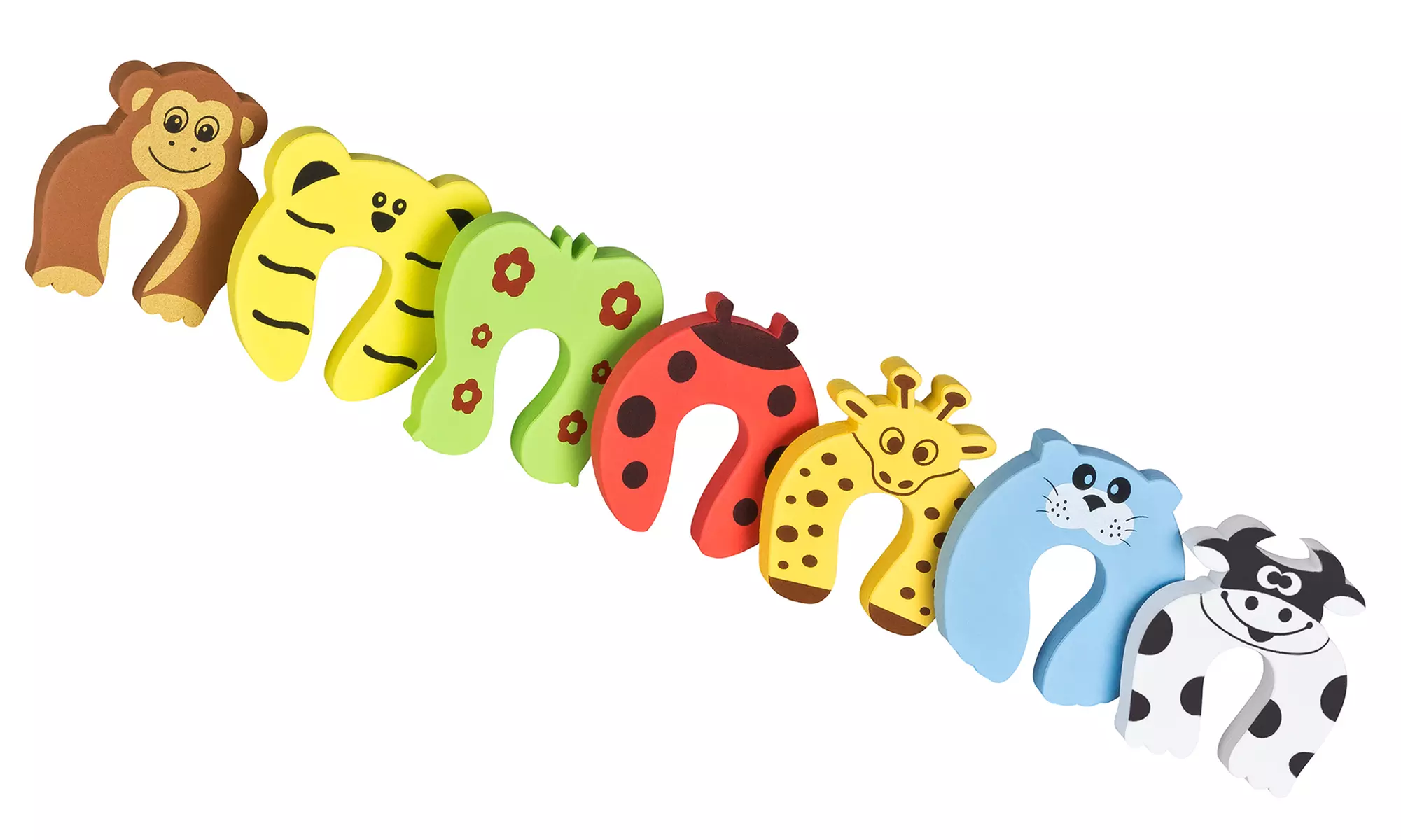 7er-Set Türstopper und Fingerklemmschutz mit Tiere - Second Medium