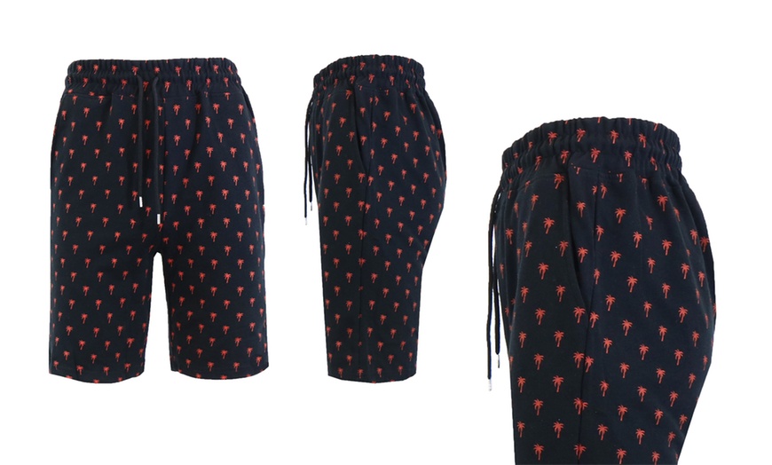 Image 3: Galaxy by Harvic Men's Slim-Fit Printed French Terry Shorts (S-2XL)