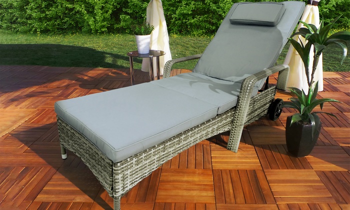 Bis Zu 66 Rabatt Polyrattan Gartenliege Groupon