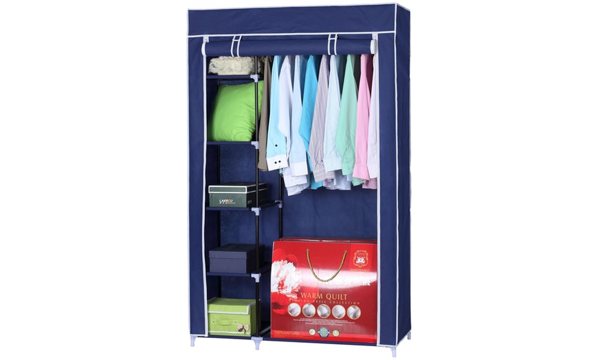 Image 18: Corner Canvas Wardrobe