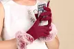 1 ou 2 paires de gants tactiles avec fausse fourrure Alice - Second Medium
