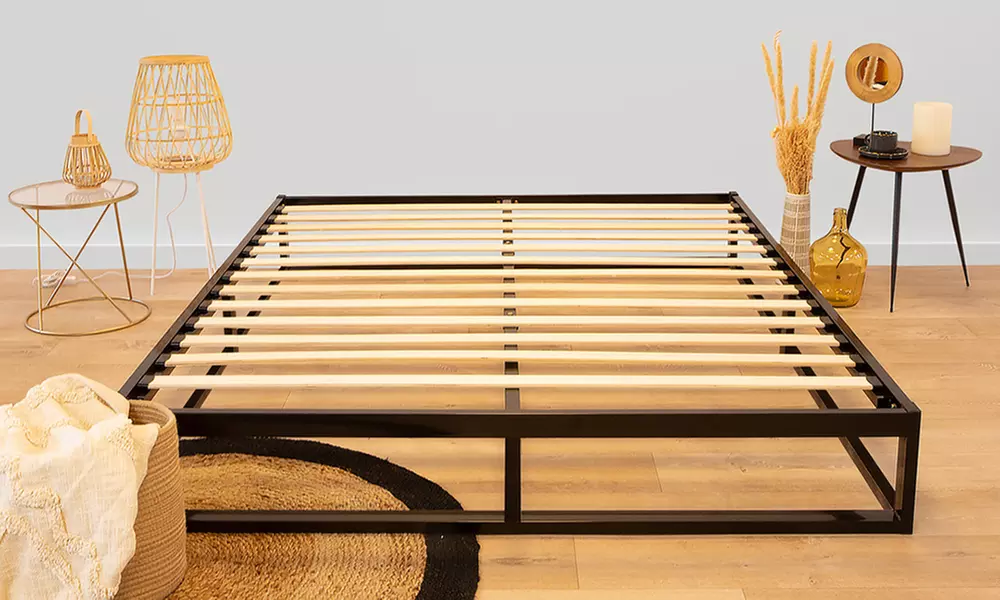 Sommier "Leonidas" en métal avec lattes flexibles