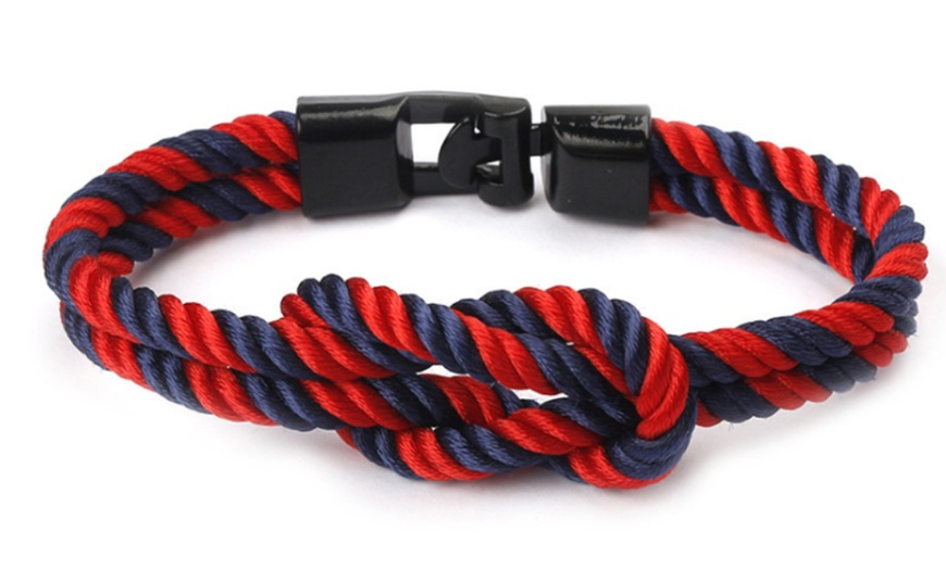 Image 4: Men's Nautical Rope Bracelet