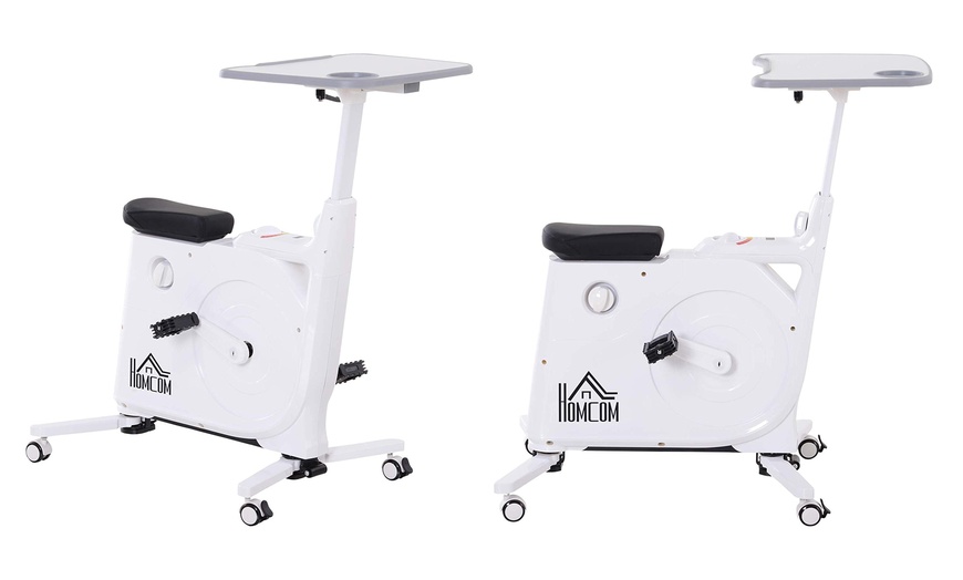 Image 2: HOMCOM Indoor Exercise Bike