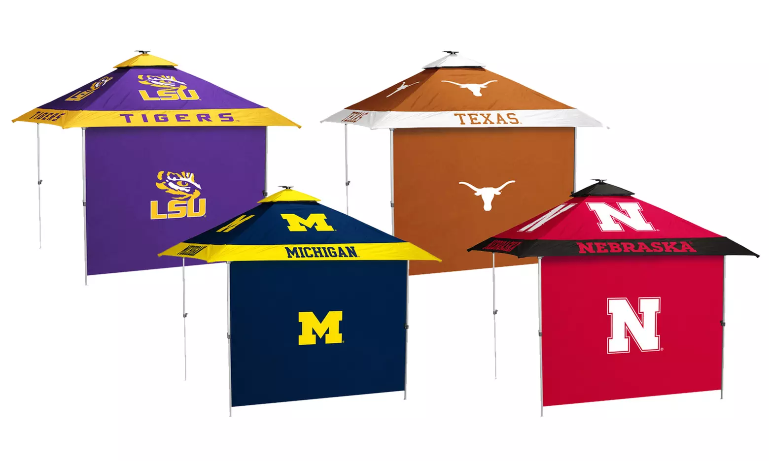 Logo Brands NCAA Pagoda Tent with Side Panel and Carry Bag - Primary Image