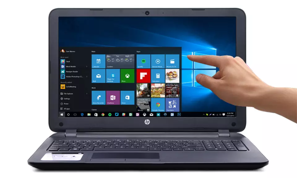 HP 15.6" Touchscreen Laptop with AMD Quad-Core Processor, 4GB RAM, and 500GB Hard Drive (Refurbished) - Primary Image