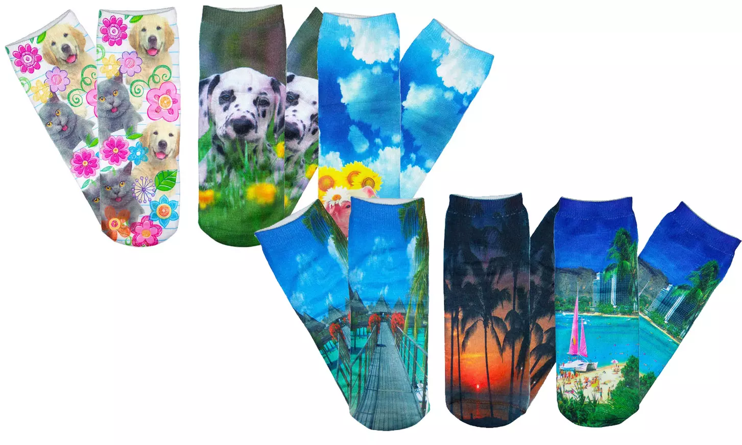 Pack de 3 ou 6 paires de chaussettes imprimées - Second Medium