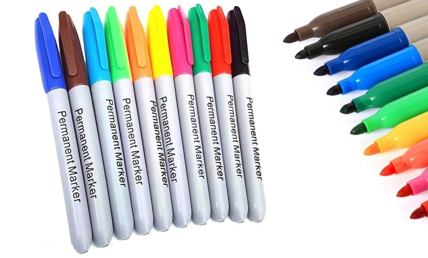 Image 1: Coloured Permanent Markers