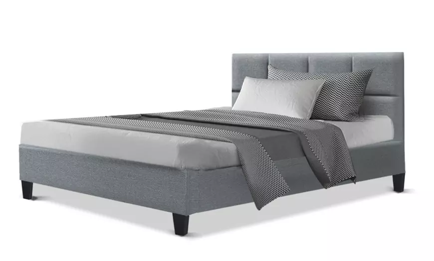 Image 12: Contemporary Plush Bed Frame
