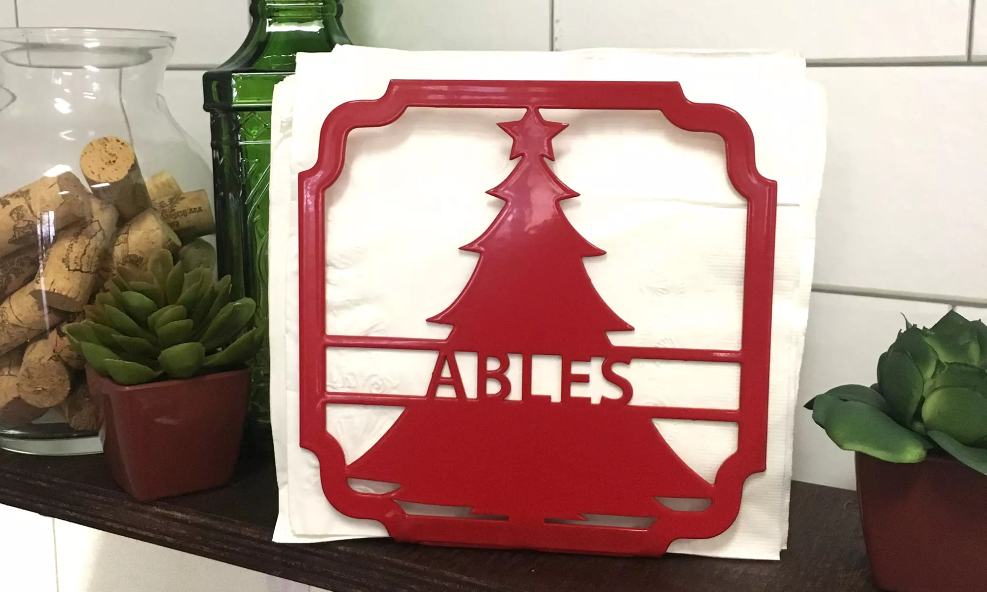 Custom Christmas Tree or Scroll Metal Napkin Holder from Metal Unlimited (Up to 50% Off) - Second Medium
