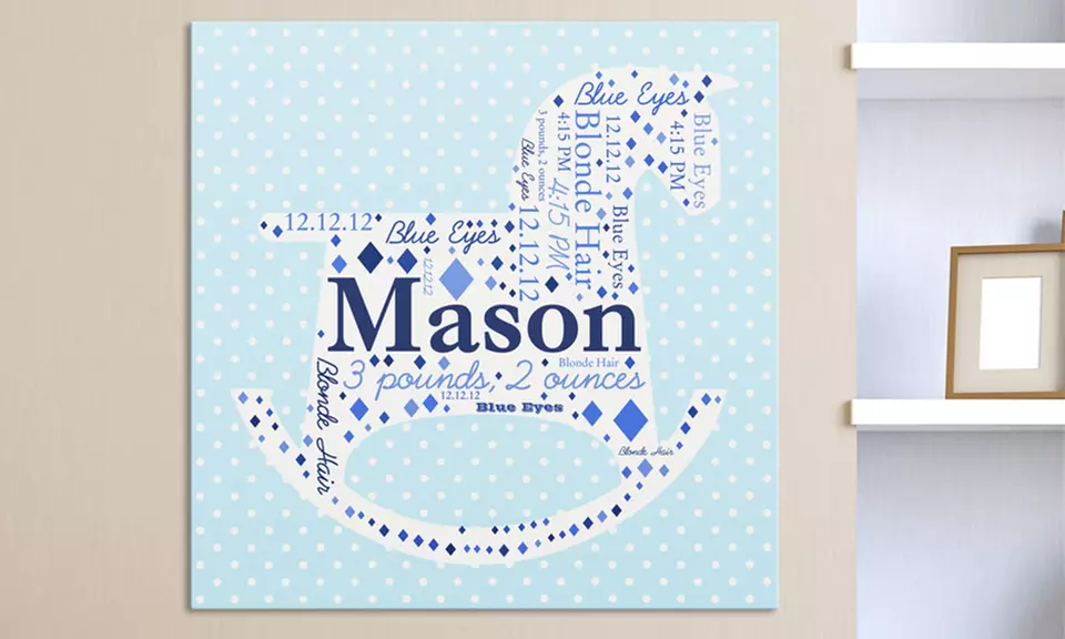 Rocking Horse Word-Art Canvas (Up to 52% Off) - Second Medium