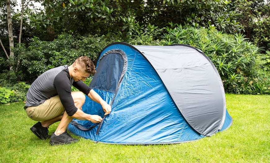 Image 1: Two- or Four-Person Pop-Up Tent