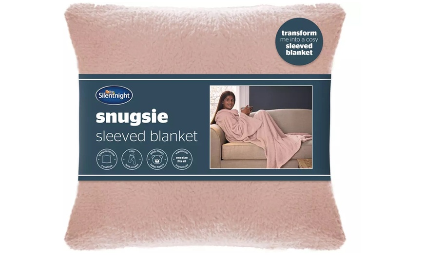 Image 2: Silentnight Snugsie Wearable Teddy Fleece Blanket