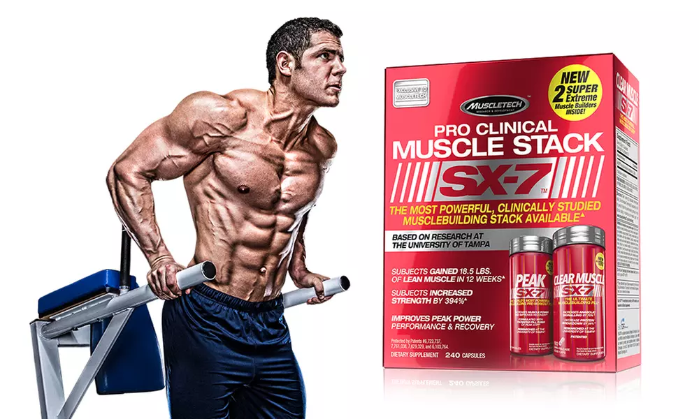 Muscletech SX-7 Pro Clinical Muscle Stack Workout Supplements (240-Count) - Primary Image
