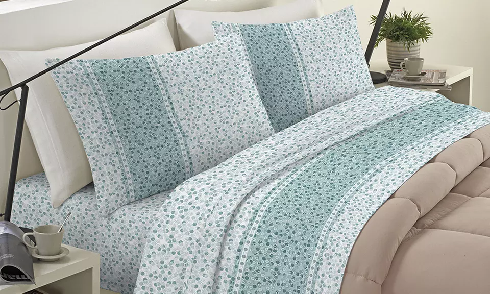 Completo lenzuola in morbida e calda flanella Made in Italy, disponibile in 5 dimensioni e vari colori - Primary Image