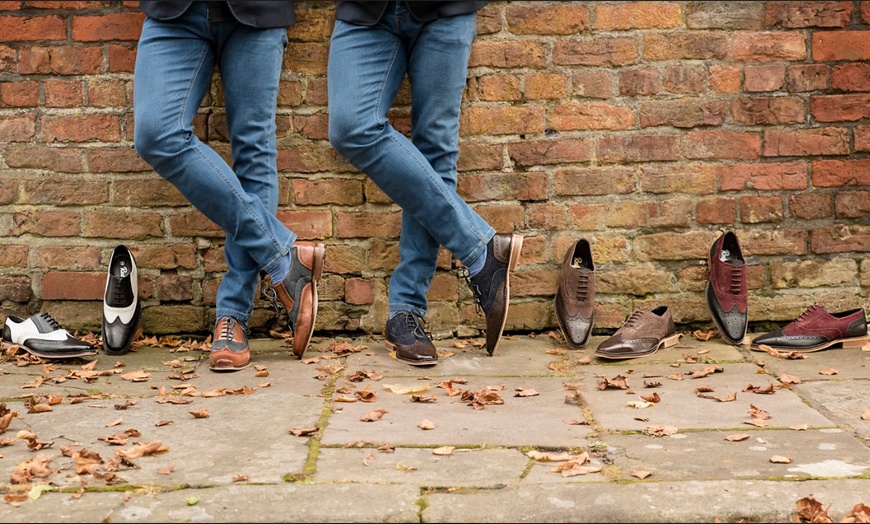 Image 4: Men's Leather Gatsby Brogue Shoes