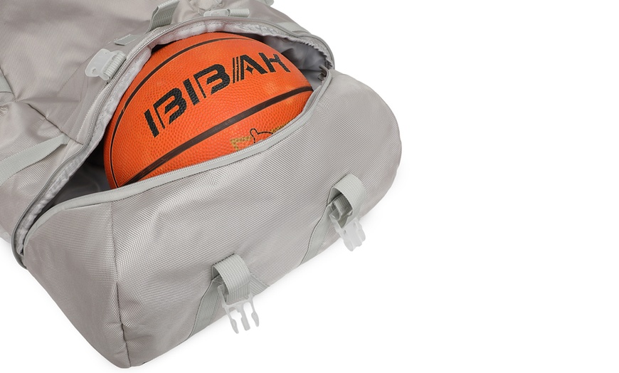 Image 10: 46L Large-Capacity Backpack Basketball Sport Fitness Backpack