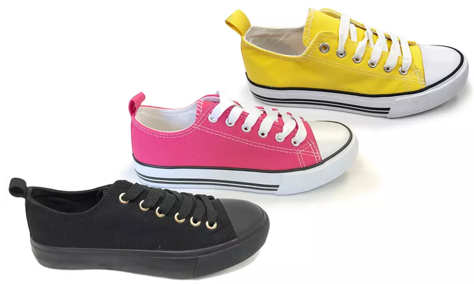 Women's Low-Top Canvas Cap Toe Sneakers - Primary Image