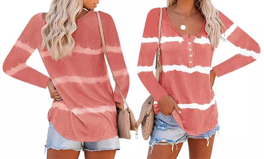 Image 4: Cotton Blend Button-Up Top
