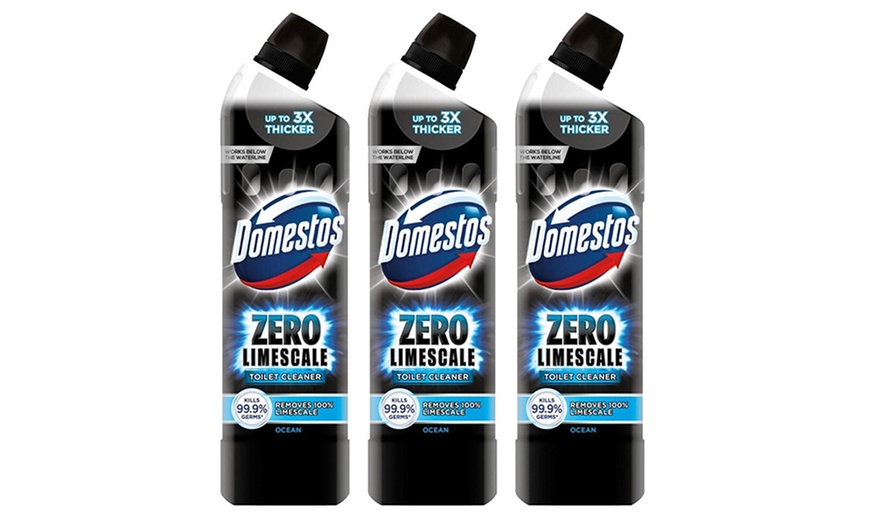 Image 3: Domestos Zero Limescale Ocean Antibacterial Toilet Gel 750ml