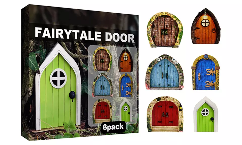6er-Set Holz-Feentüren