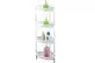Bathroom, Kitchen, and Garage 4-Tier Basket Storage Shelving Unit - Second Medium