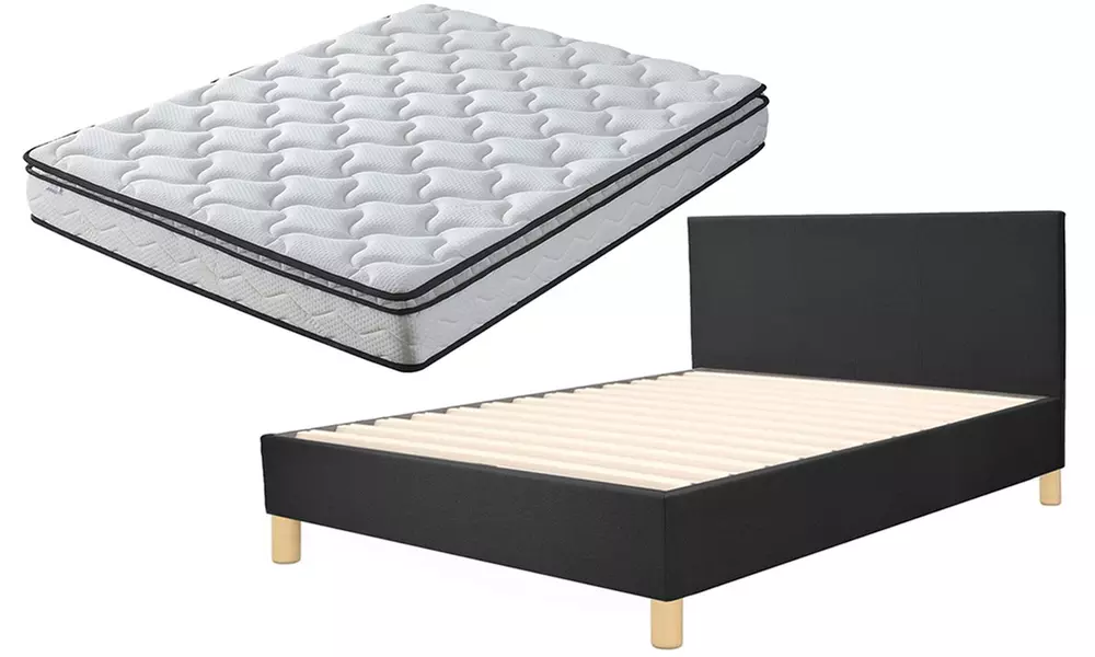 Lit Rome en tissu design élégant, Sampur