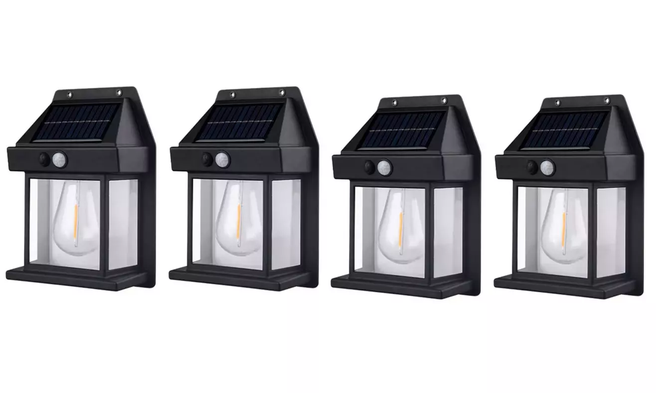 Up to Four Pieces of Motion Sensor Solar Wall Lights