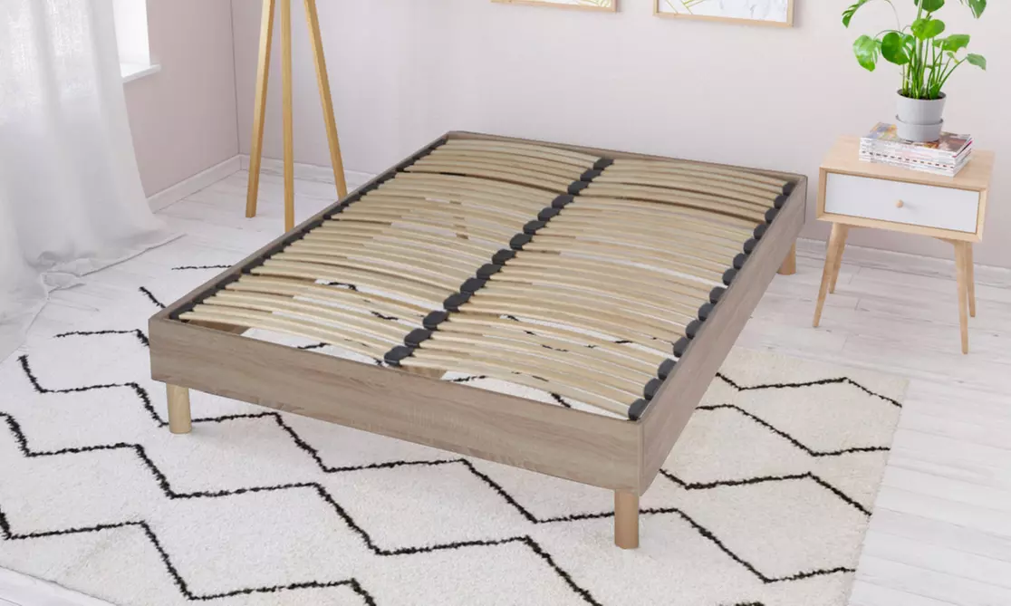Sommier en bois avec technologie bi-lattes, lattes flexibles, ventilation optimisée du matelas, Maison Aubertin - Primary Image