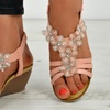 Image 14: Women's Floral Wedge Sandals