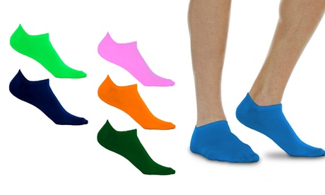 12 o 24 paia di calzini Fluo fantasmini da uomo disponibili in vari colori assortiti