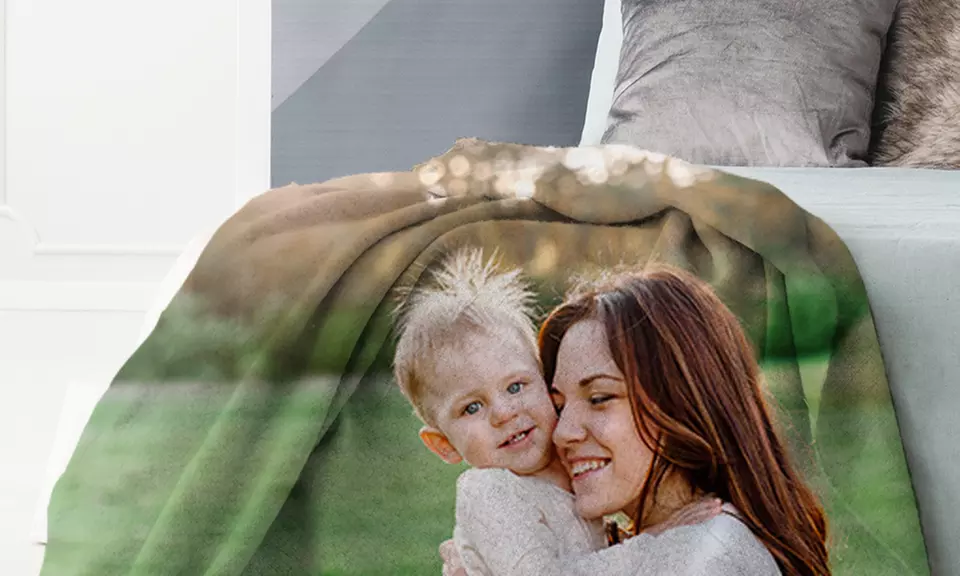 Plaid en polaire personnalisé