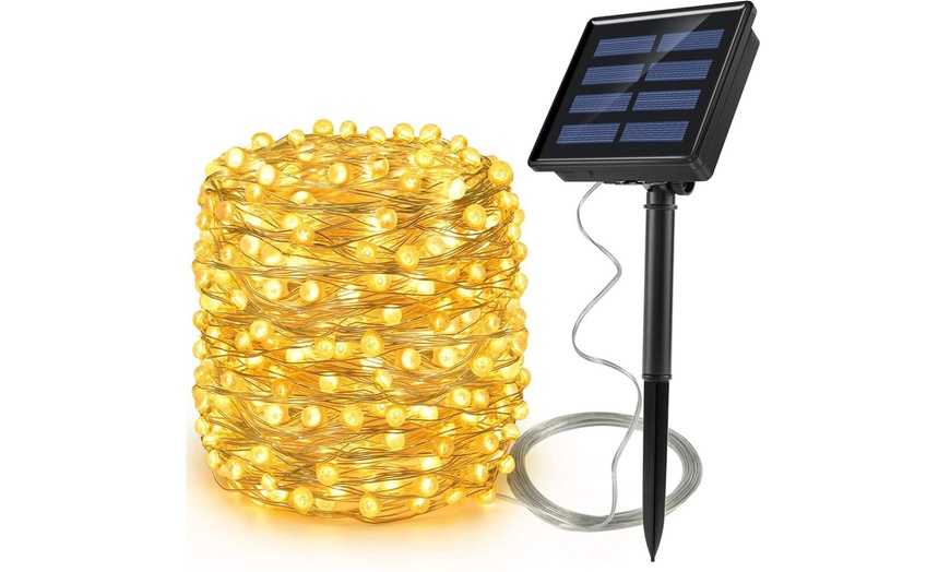 Image 3: One or Two Packs of 200 LED Solar String Lights