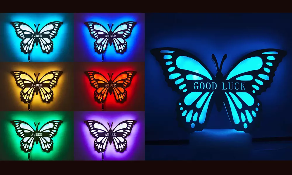 One or Two Custom Name Wall Lamps from Justyling