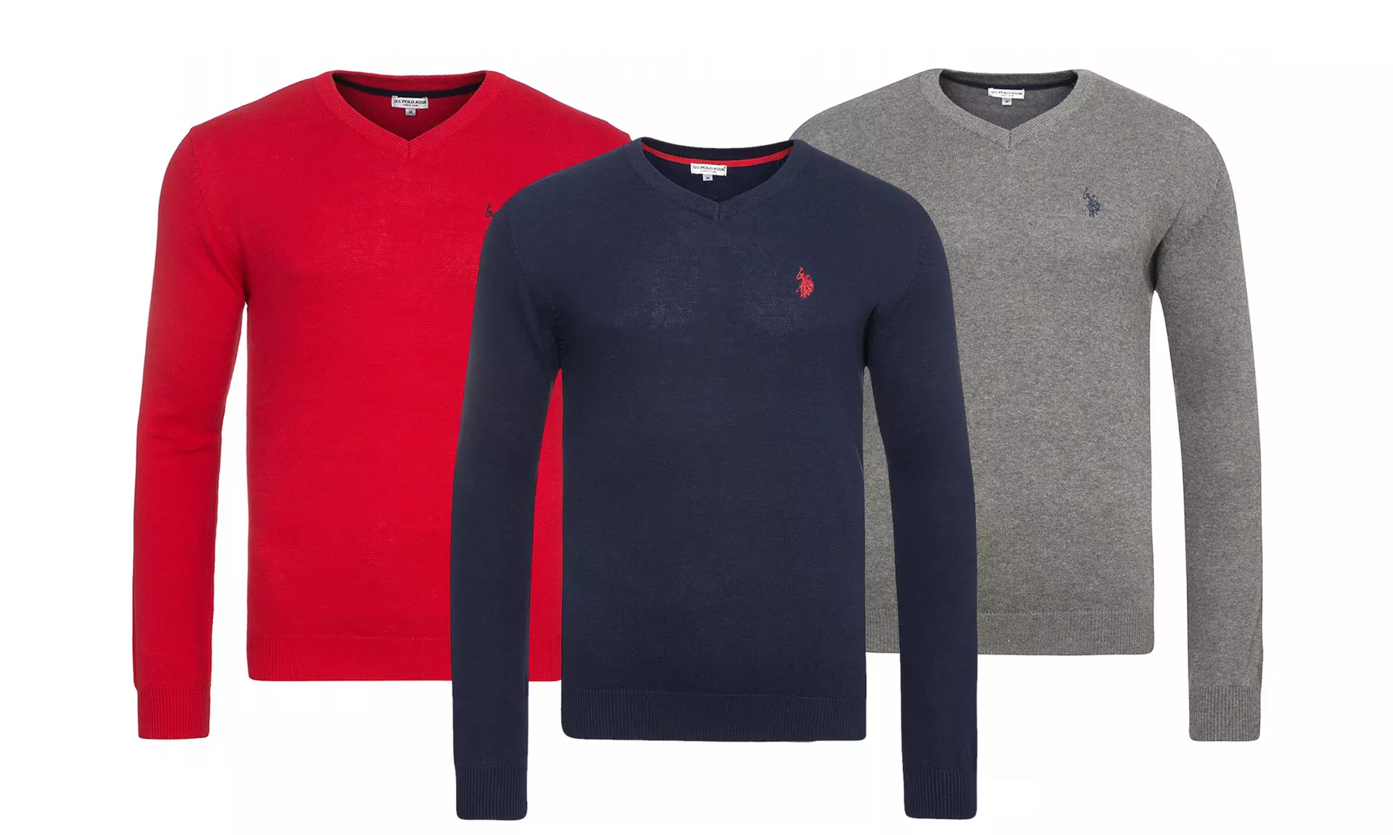 US Polo Assn Herren-Strickpullover mit V-Ausschnitt - Primary Image