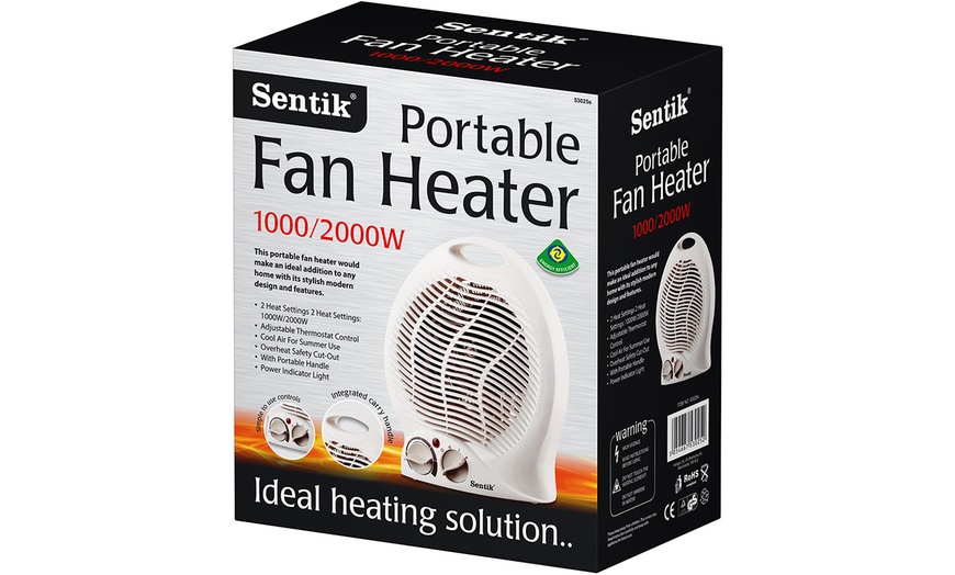 Image 2: Sentik Portable Fan Heater