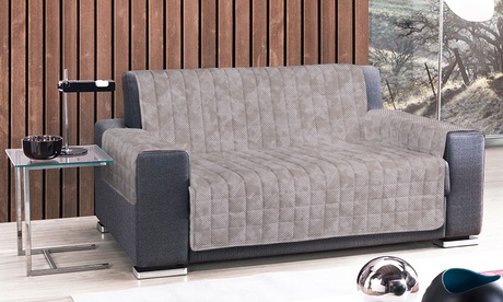 Copridivano o copripoltrona trapuntato Made in Italy disponibili in 2 colori