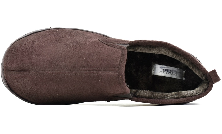 Image 13: Men's Fleece Lined Slippers