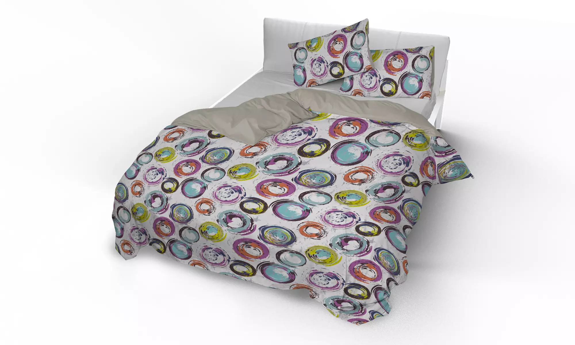 Ensemble de literie fantaisie, effet "peau de pêche"