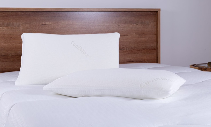 Image 2: One or Two Slumberdown Memory CoolMax Firm Support Pillows