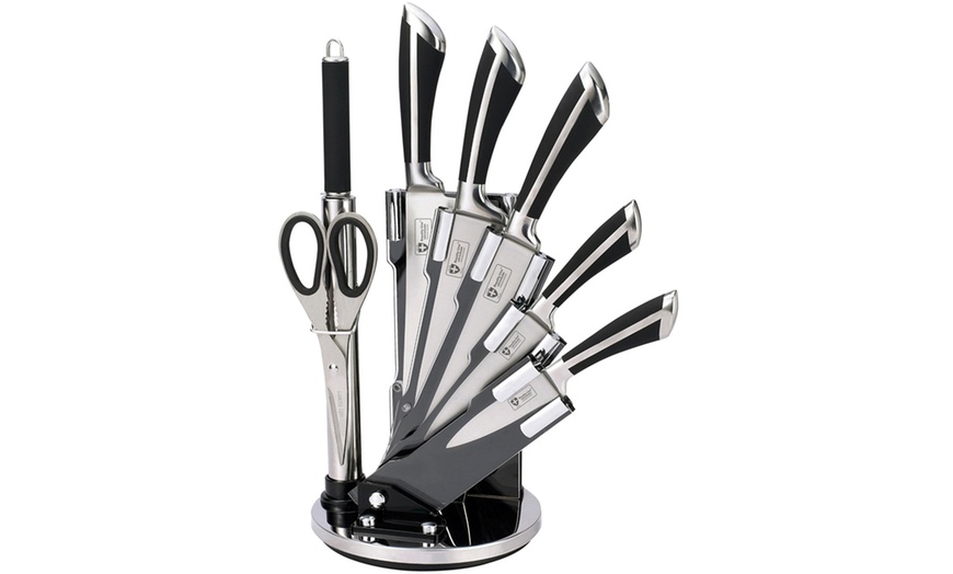 Image 2: 8-Piece Knife Set With Stand