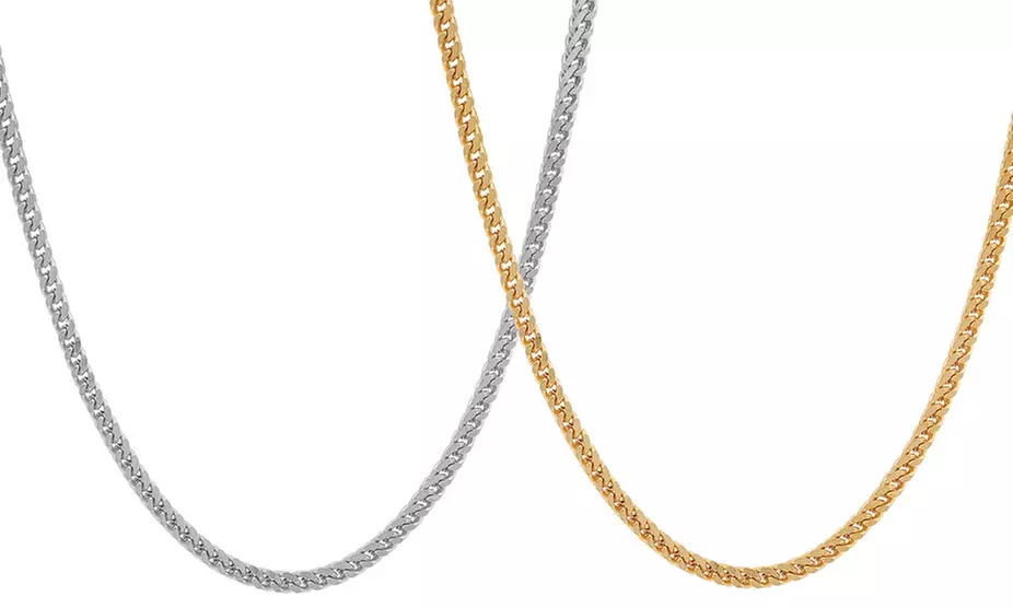 Steeltime Men's 3mm Stainless Steel Franco Box Chain Necklace - Primary Image